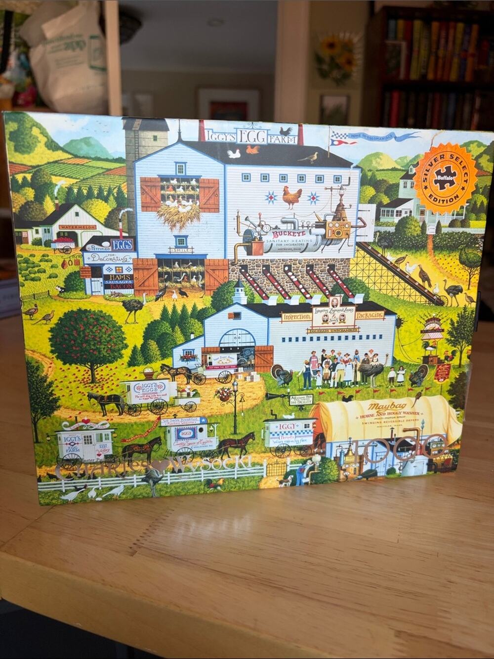 Colorful Farm Scene Jigsaw Puzzle — Yellow & Green
